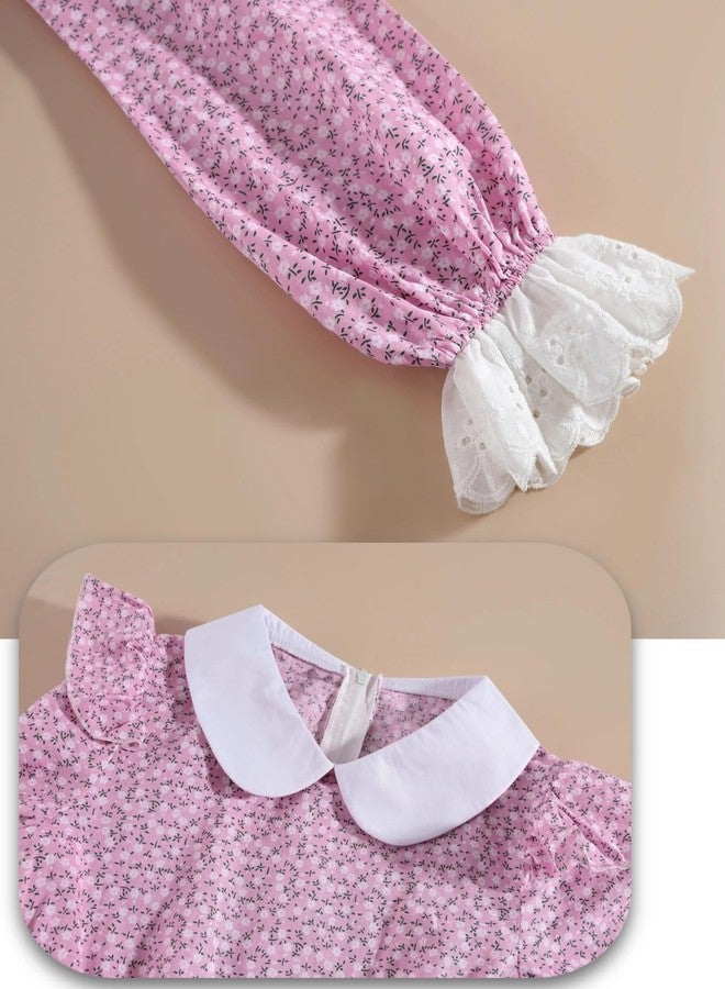 NSPSTT Colonial Costume Girls Pioneer Dress for Girls Pilgrim Costume Kids 1800s Dress Pink Age Over 4 Years Old - Image 3